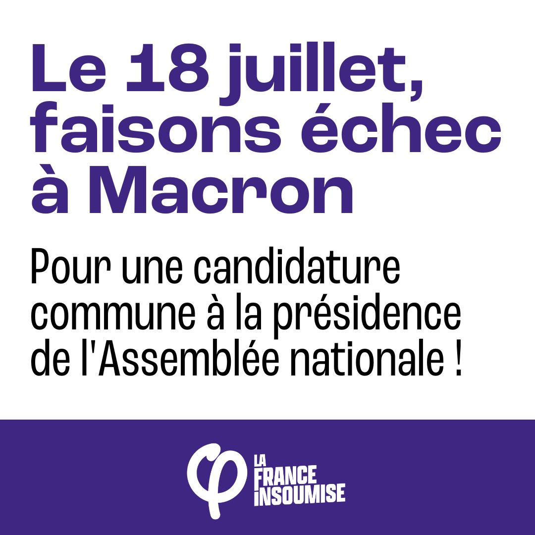 Communiqué: Alerte : le 18 juillet, faisons échec à Macron !