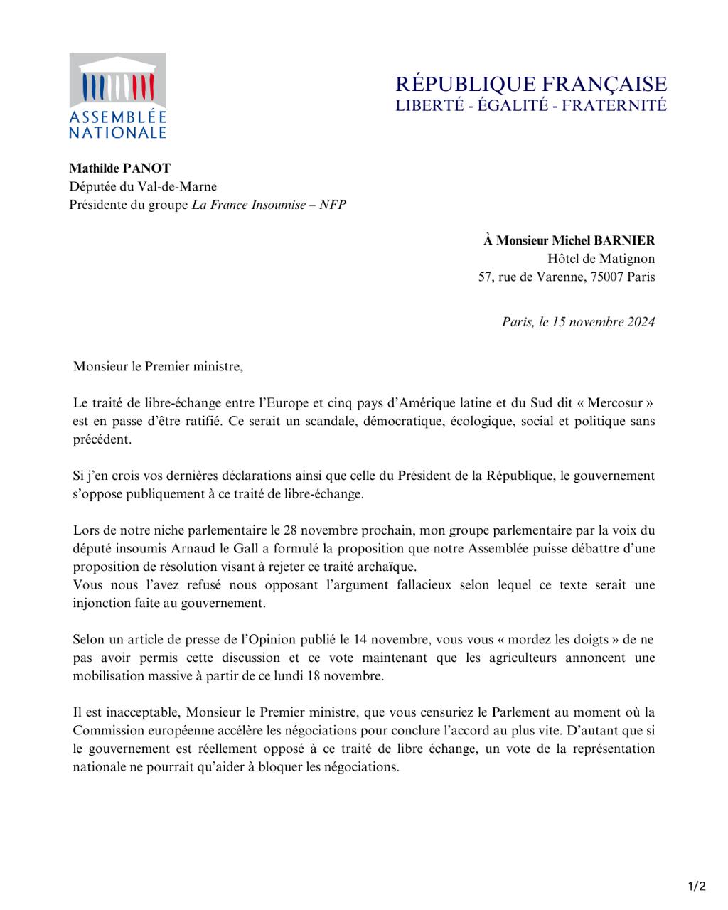 Communiqué: Nous demandons un débat et un vote sur le Mercosur!