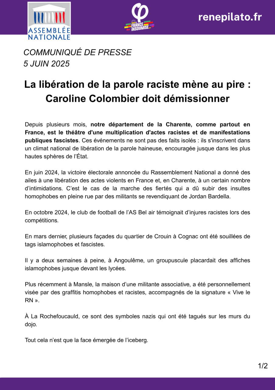 Libération de la parole raciste: Caroline Colombier doit démissionner