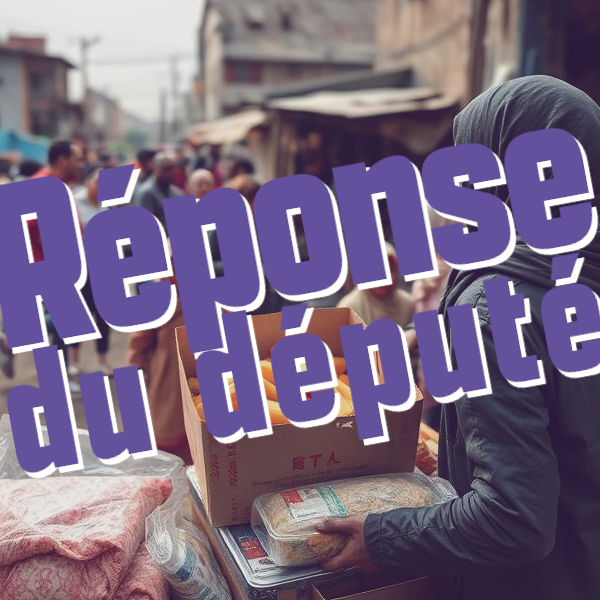 Réponse du député: Agir contre la faim et le génocide à Gaza suppose des sanctions contre Israël.