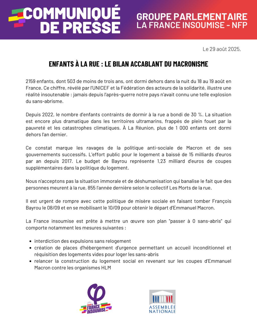 Enfants à la rue: le bilan accablant du macronisme