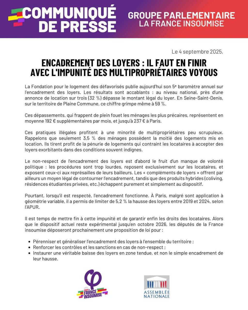 Encadrement des loyers: en finir avec les multipropriétaires voyous