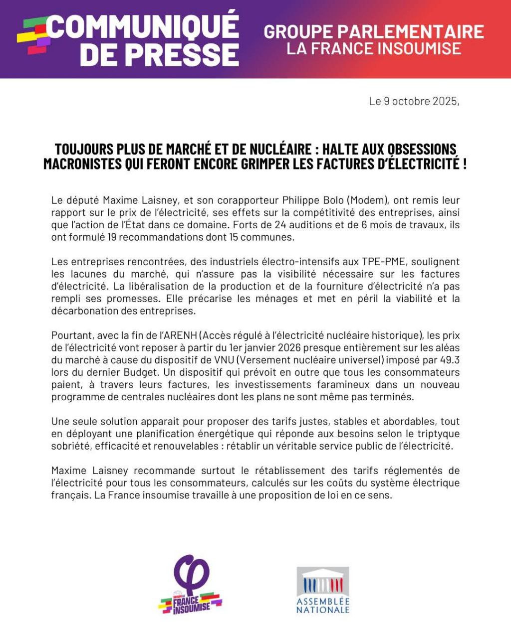 Marché et nucléaire: le macronisme fait grimper les factures d&rsquo;électricité!