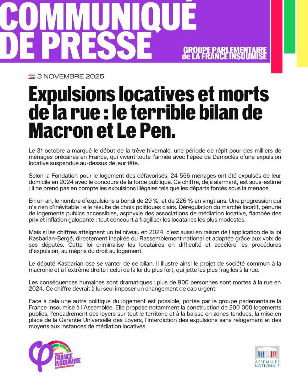 Expulsions et morts dans la rue: le bilan de Macron et Le Pen