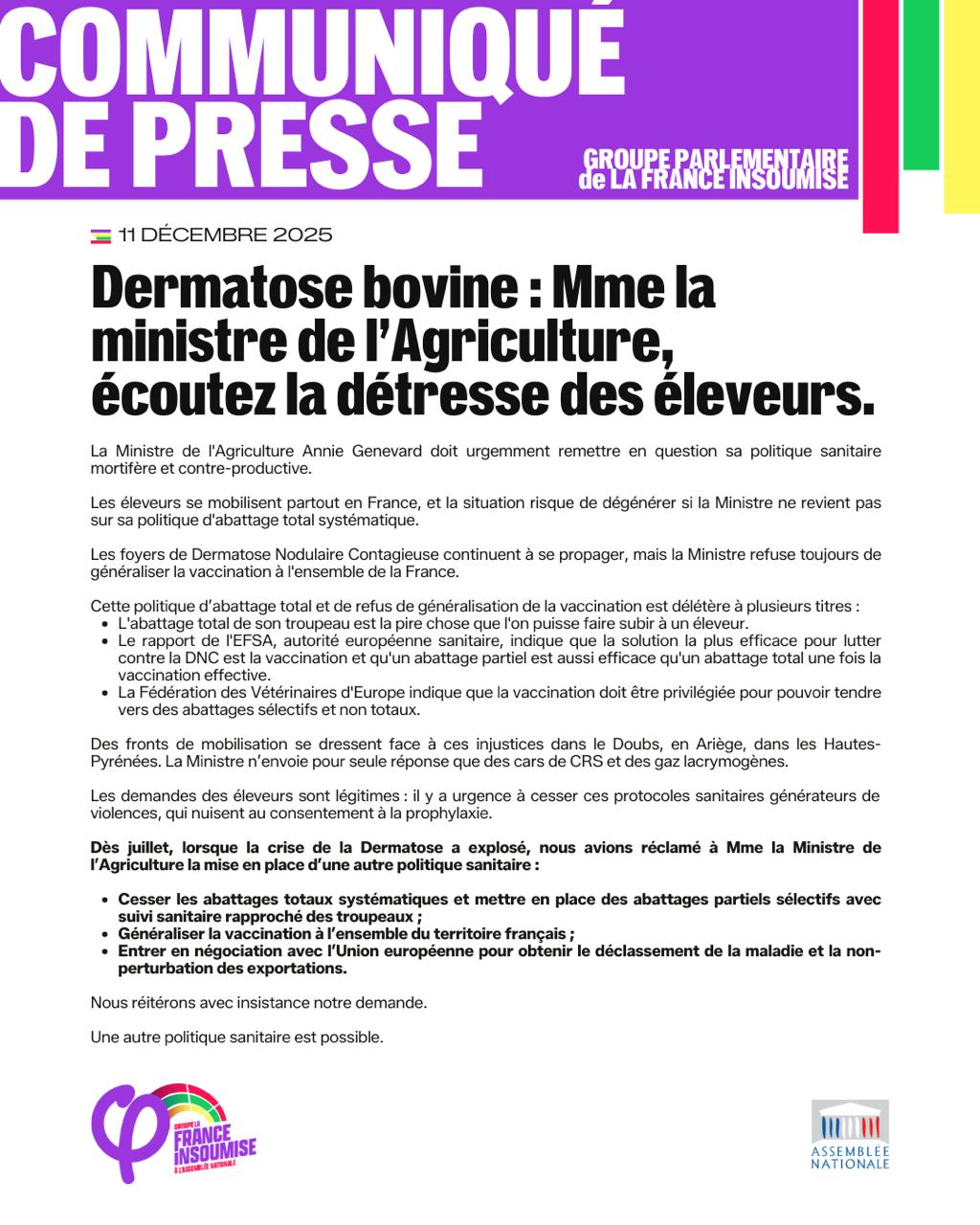 Dermatrose bovine: écouter la détresse des éleveurs.