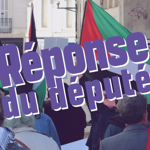 Réponse du député: la macronie veut empêcher toute critique de la politique d’Israël