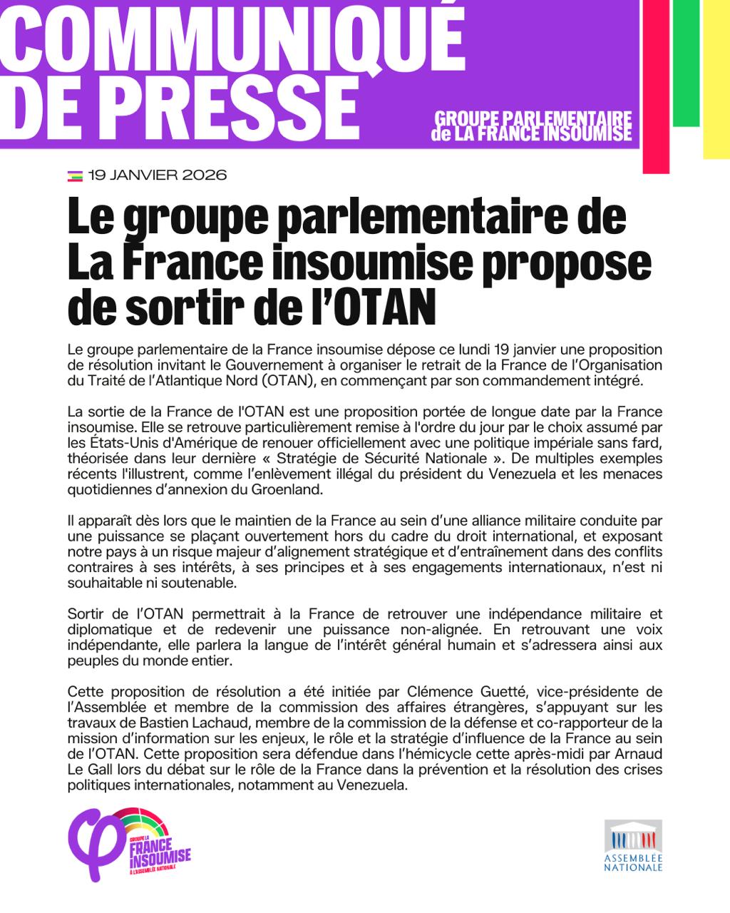 La France Insoumise propose de sortir de l&rsquo;OTAN