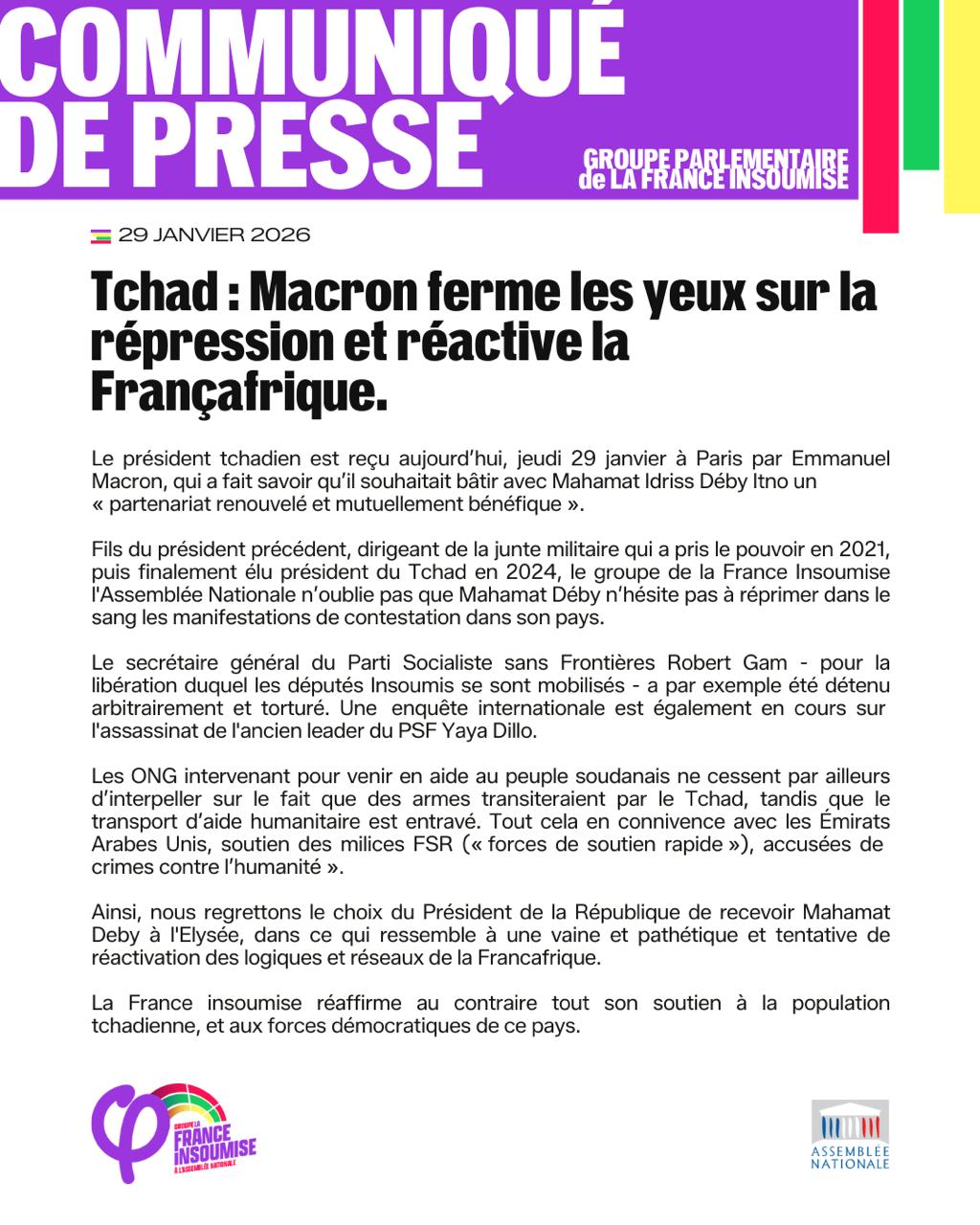 Tchad: Macron ferme les yeux sur la répression