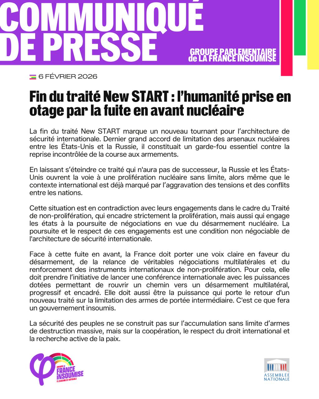 Fin du traité New Start: la fuite en avant nucléaire