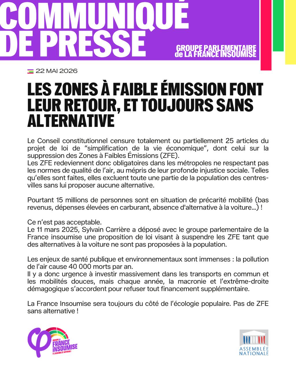 Les zones à faible émission font leur retour