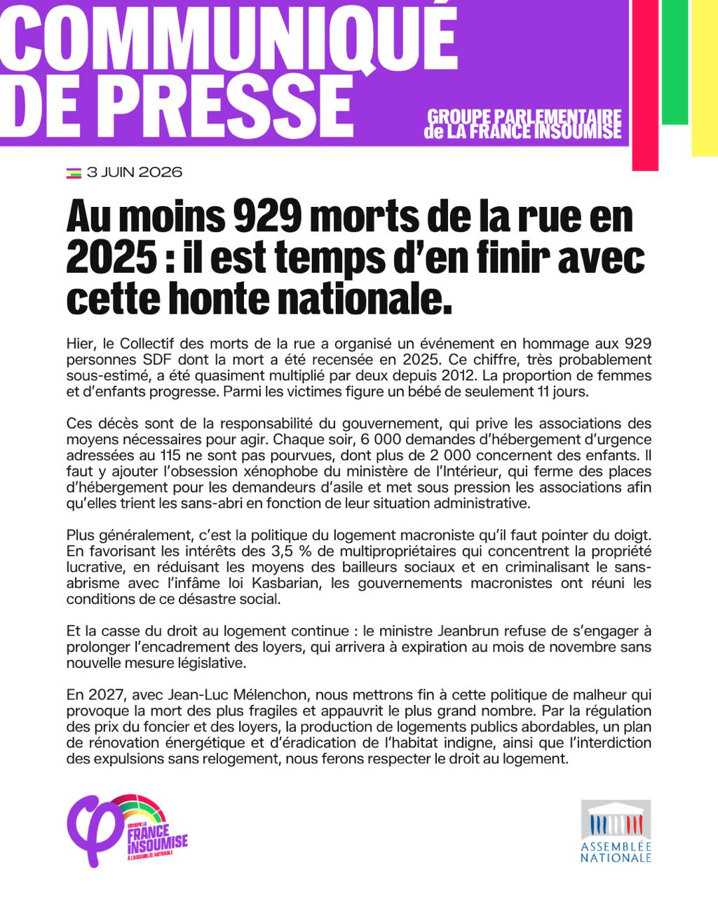 929 morts dans la rue en France. Il faut en finir.