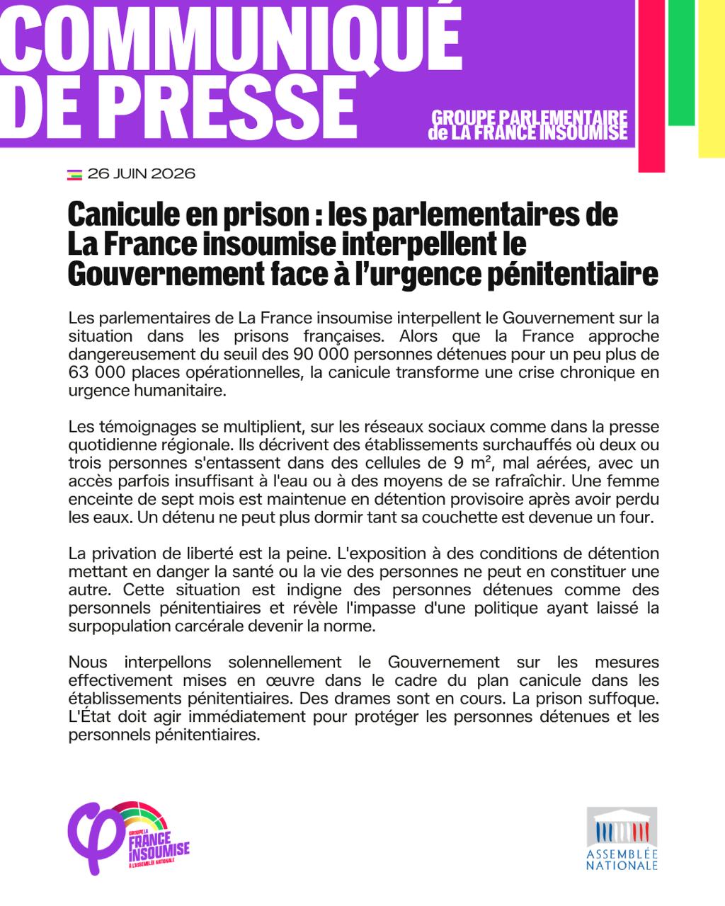 Canicule en prison: l&rsquo;ugence pénitentiaire