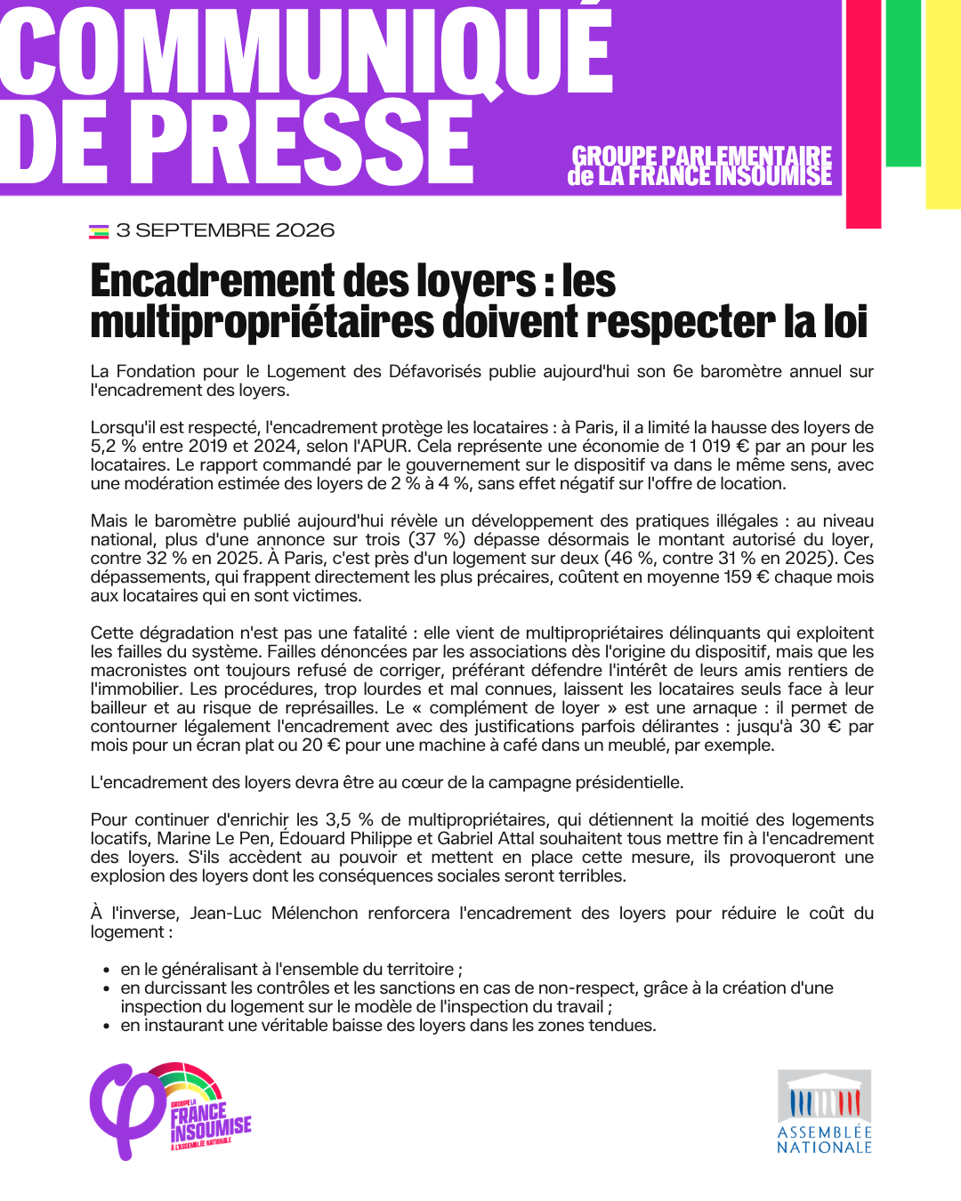 Encadrement des loyers: les multipropriétaires doivent respecter la loi