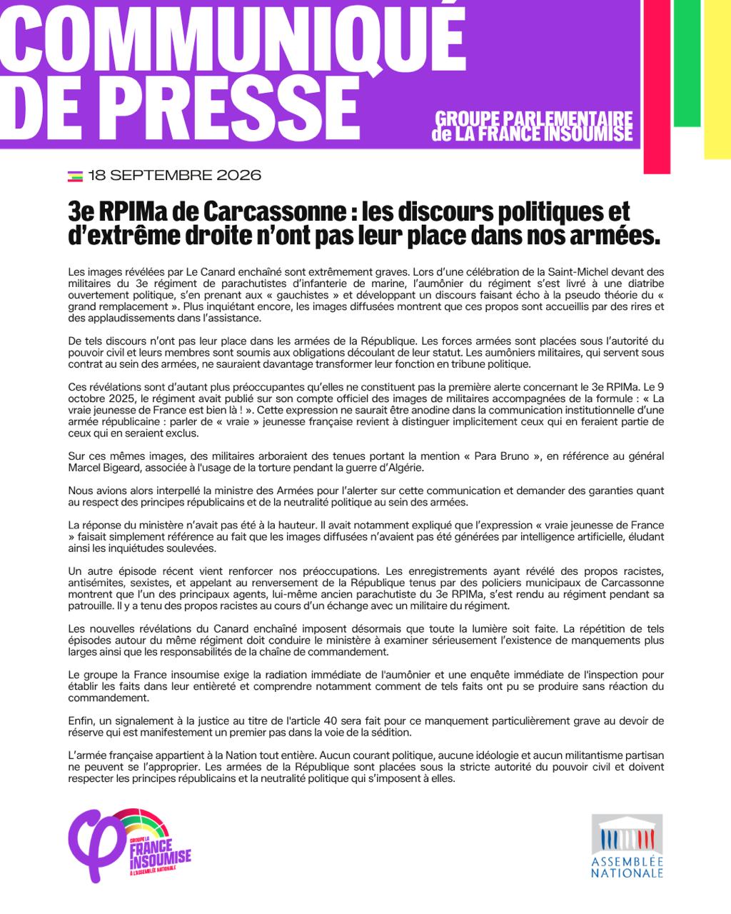 Les discours d&rsquo;extrême droite n&rsquo;ont pas leur place dans nos armées